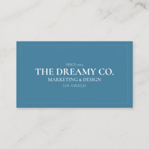Navy Blue Vintag Simple Business Card Visitenkarte