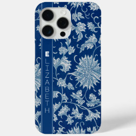 Navy Blue Vintages chinesisches Blume Muster mit N Case-Mate iPhone Hülle