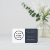 Navy Blue Visitenkarte (Stehend Vorderseite)