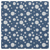 Navy Blue Volleyball Zickzack Gemustert Stoff (Muster)