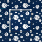 Navy Blue Volleyball Zickzack Gemustert Stoff (Kachel)