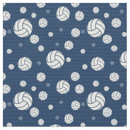 Navy Blue Volleyball Zickzack Gemustert Stoff