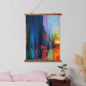 Navy Blue Wandteppich Mit Holzrahmen (Schlafzimmer)