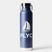 Navy Blue Water Bottle with PLYC Logo  Trinkflasche (Vorne)