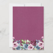 Navy Blue Watercolor Brautparty Inv Einladung (Rückseite)