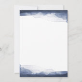 Navy Blue Watercolor Modernes Chic Brautparty Einladung (Rückseite)