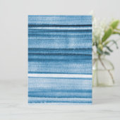 Navy Blue Watercolor Ombre Einladung (Stehend Vorderseite)