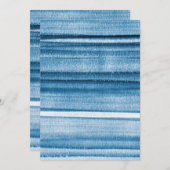 Navy Blue Watercolor Ombre Einladung (Vorne/Hinten)