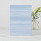 Navy Blue Watercolor Ombre Einladung (Stehend Vorderseite)