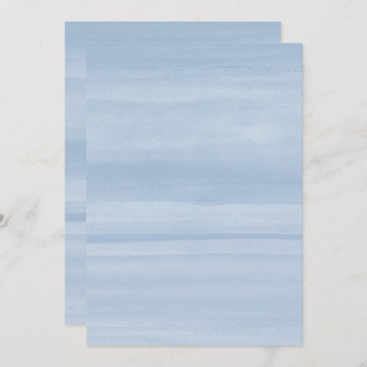 Navy Blue Watercolor Ombre Einladung (Vorne/Hinten)