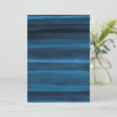 Navy Blue Watercolor Ombre Einladung (Stehend Vorderseite)