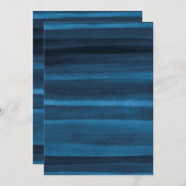 Navy Blue Watercolor Ombre Einladung (Vorne/Hinten)