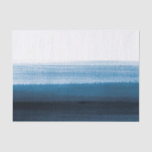 Navy Blue Watercolor Ombre Seidenpapier