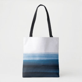 Navy Blue Watercolor Ombre Tasche