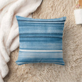 Navy Blue Watercolor Ombre Throw Kissen (Decke)