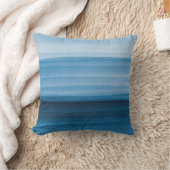 Navy Blue Watercolor Ombre Throw Kissen (Decke)