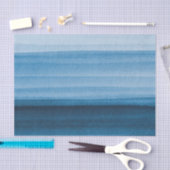 Navy Blue Watercolor Ombre Tissue Paper Seidenpapier (Handwerk)