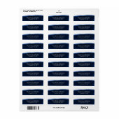 Navy Blue Watercolor-Rücksendeadresse (Vorne)