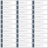 Navy Blue Wedding 30 Guest Address Labels (Vorderseite)