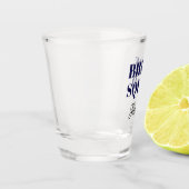 Navy Blue Wedding Bride Squad Personalized Schnapsglas (Links)