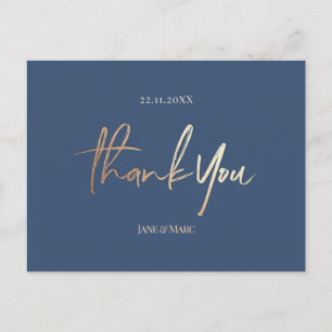Navy Blue Wedding Dankeschön Karten Elegantes Skri