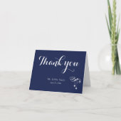 Navy Blue Wedding Dankeschön Karten mit Herz (Vorderseite)