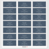 Navy Blue Wedding Guest Address Labels (Blatt)