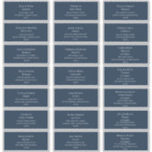 Navy Blue Wedding Guest Address Labels (Vorderseite)