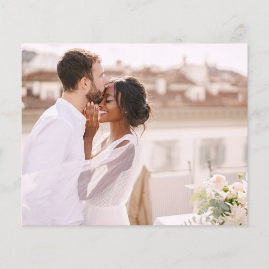 Navy Blue Wedding Minimalistisch Dankeschön Karten (Rückseite)