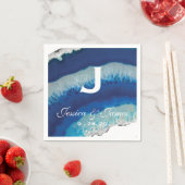 Navy Blue Wedding Monogram | Achat Serviette (Beispiel)