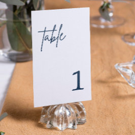 Navy Blue Wedding Tischnummer