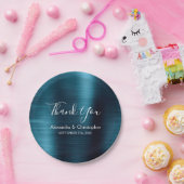 Navy Blue Wedding Vielen Dank Pappteller (Party)