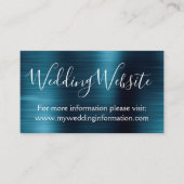 Navy Blue Wedding Website Card Insert (Vorderseite)