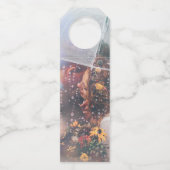 Navy Blue Wedding Welcome Bottle Hanger Tag Flaschenanhänger (Rückseite)