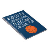 Navy Blue White Basketball Coach Geschenkpapier Notizblock (Rechte Seite)