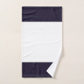 Navy Blue White Classigram Bath Handtuch Set (Handtuch)
