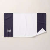 Navy Blue White Classigram Bath Handtuch Set (Handtuch)