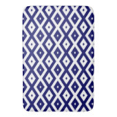 Navy-Blue-White-Diamantmuster Badematte (Vorderseite Vertikal)