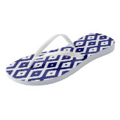 Navy-Blue-White-Diamantmuster Badesandalen (Schrägansicht)