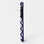 Navy-Blue-White-Diamantmuster Case-Mate iPhone Hülle (Hinten/Links)