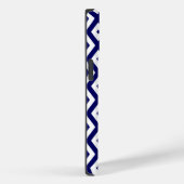 Navy-Blue-White-Diamantmuster Case-Mate iPhone Hülle (Rückseite / Rechts)