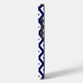 Navy-Blue-White-Diamantmuster Case-Mate iPhone Hülle (Rückseite / Links)