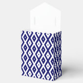 Navy-Blue-White-Diamantmuster Geschenkschachtel (Geöffnet)