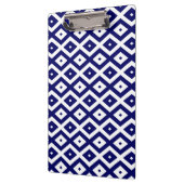 Navy-Blue-White-Diamantmuster Klemmbrett (Links)
