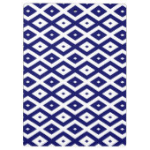 Navy-Blue-White-Diamantmuster Klemmbrett (Rückseite)