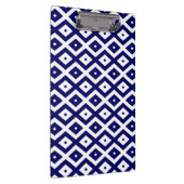 Navy-Blue-White-Diamantmuster Klemmbrett (Rechts)