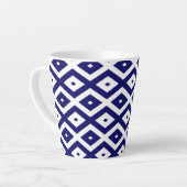 Navy-Blue-White-Diamantmuster Milchtasse (Linke Ecke)