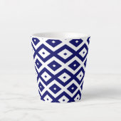 Navy-Blue-White-Diamantmuster Milchtasse (Vorderseite)