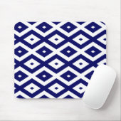 Navy-Blue-White-Diamantmuster Mousepad (Mit Mouse)