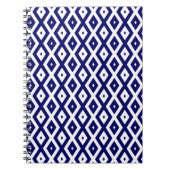 Navy-Blue-White-Diamantmuster Notizblock (Vorderseite)